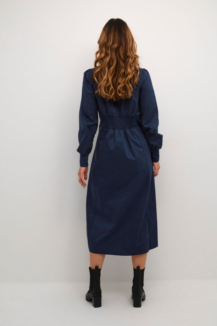 Culture Antoinett V-nesk Dress Blue Iris