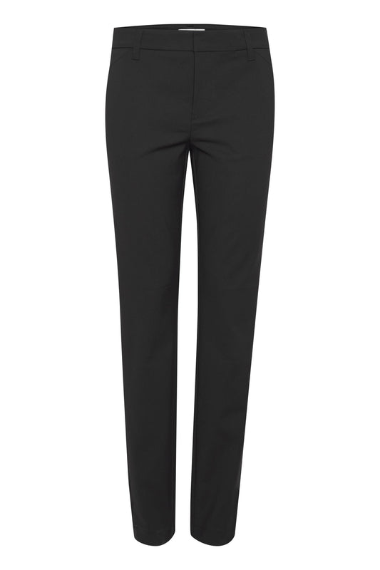 Pulz Bindy HW Pant Long Skinny Leg Black