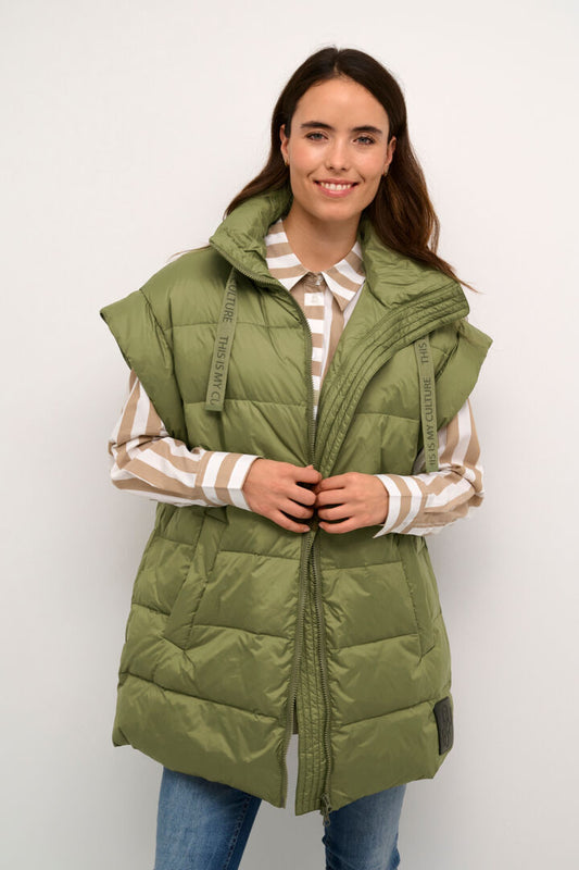 Culture Eia Down Vest Burnt Olive