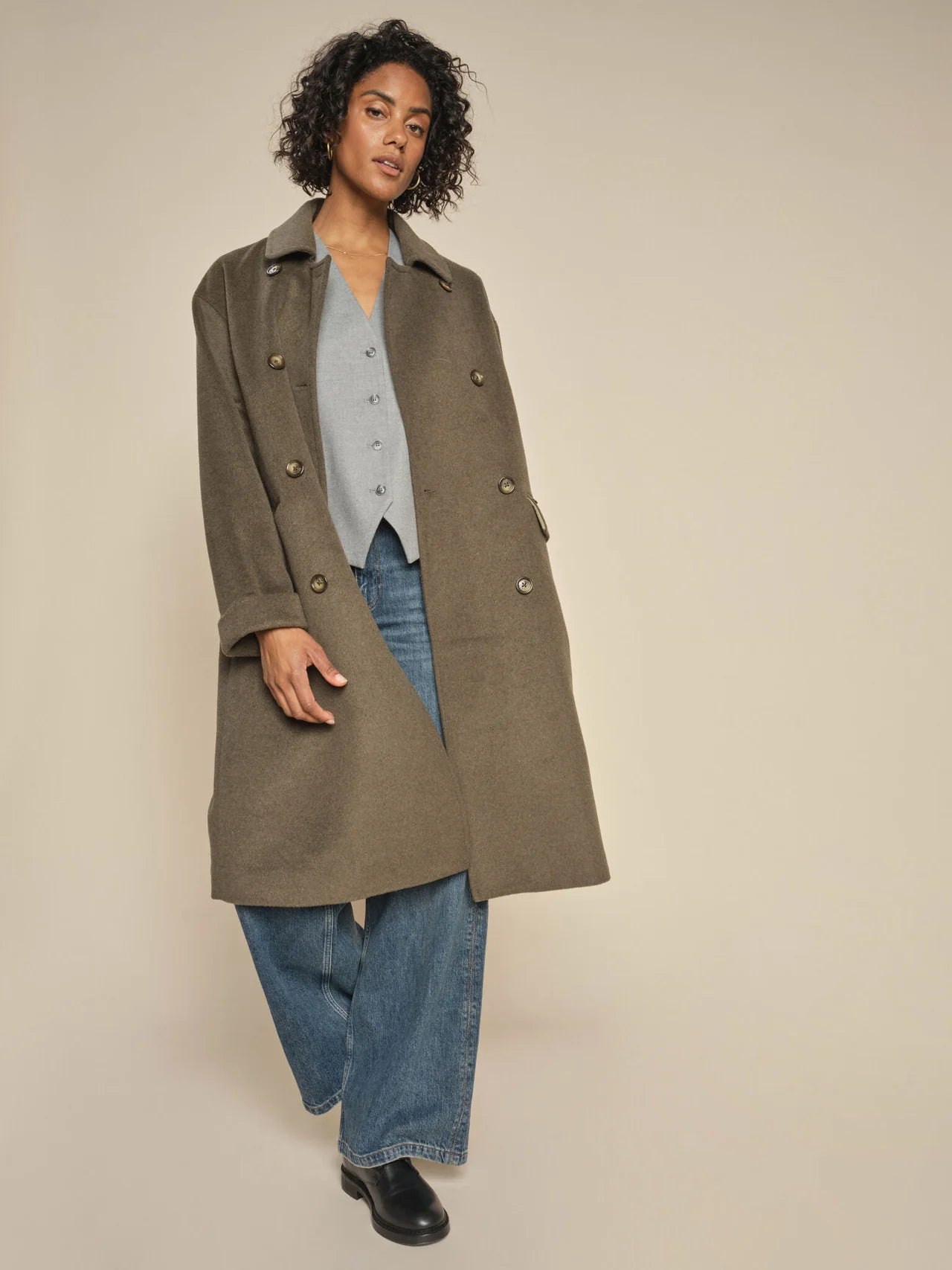 Mos Mosh Venice Wool Coat Forest Night