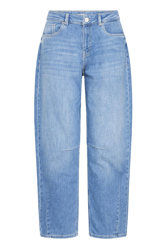 Pulz Anni HW Jeans Barrel Leg Med Blue