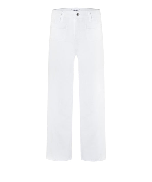 Cambio Tess Pocket Cropped Modern White