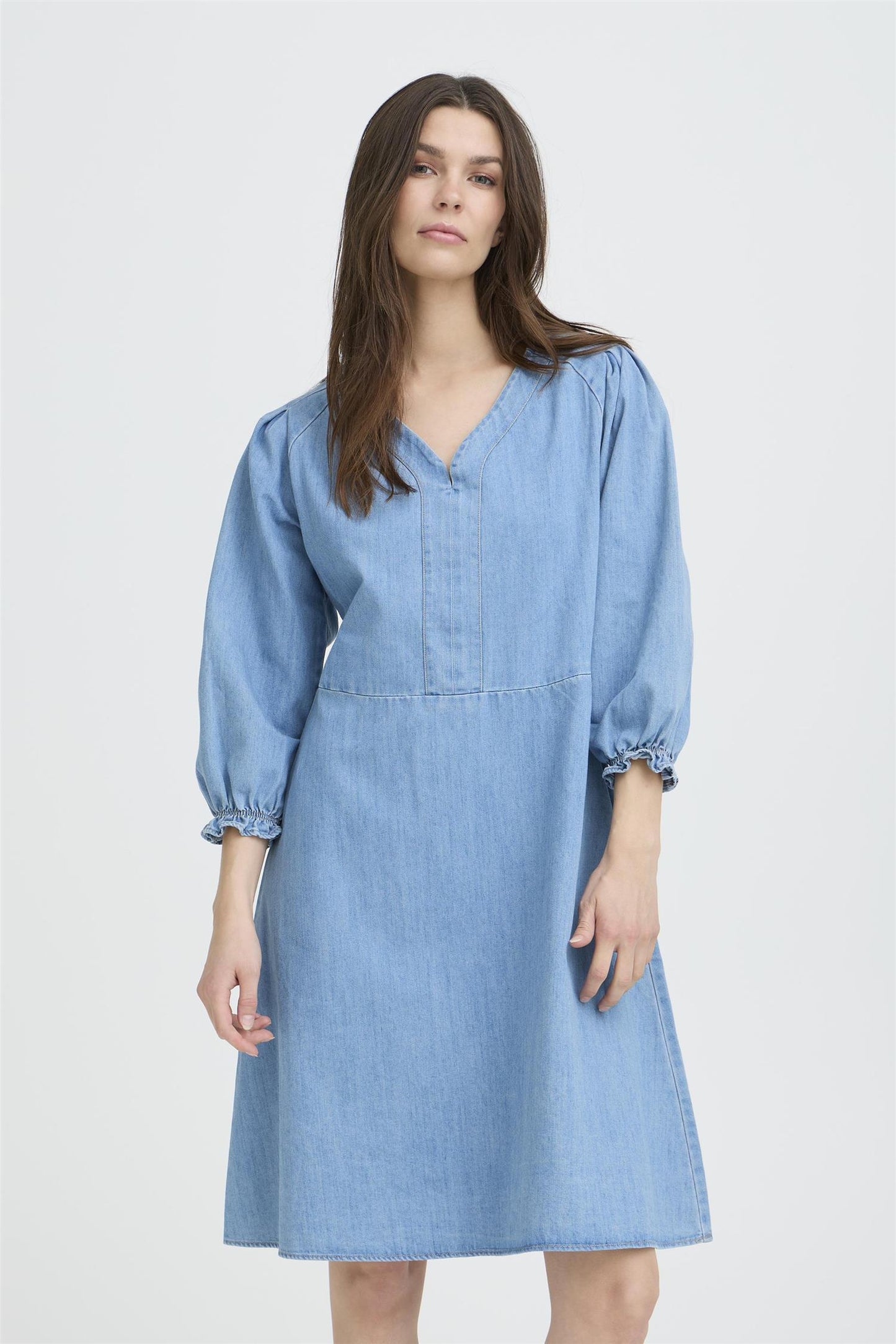Pulz Malia Dress Light Blue Denim