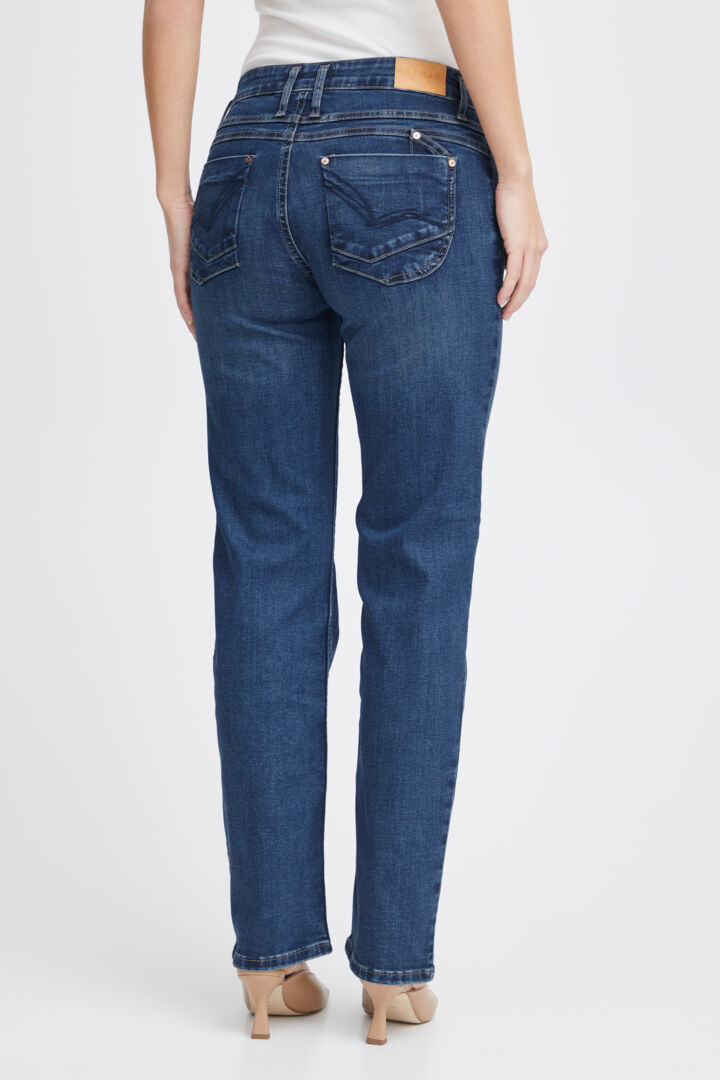 Pulz Anett Jeans Straight Leg Medium Blue