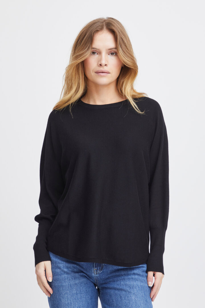 Pulz Sara Batwing Pullover Black Beauty