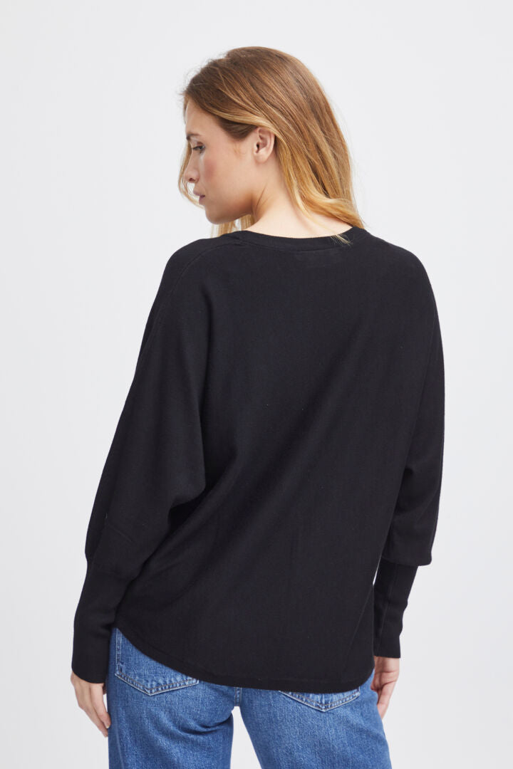 Pulz Sara Batwing Pullover Black Beauty