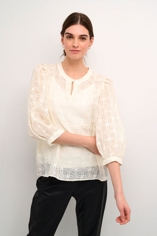 Culture Annasofie Blouse Whitecap