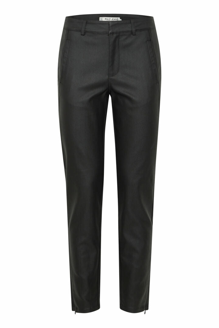 Pulz Tokyo Coated Pant Black Beauty