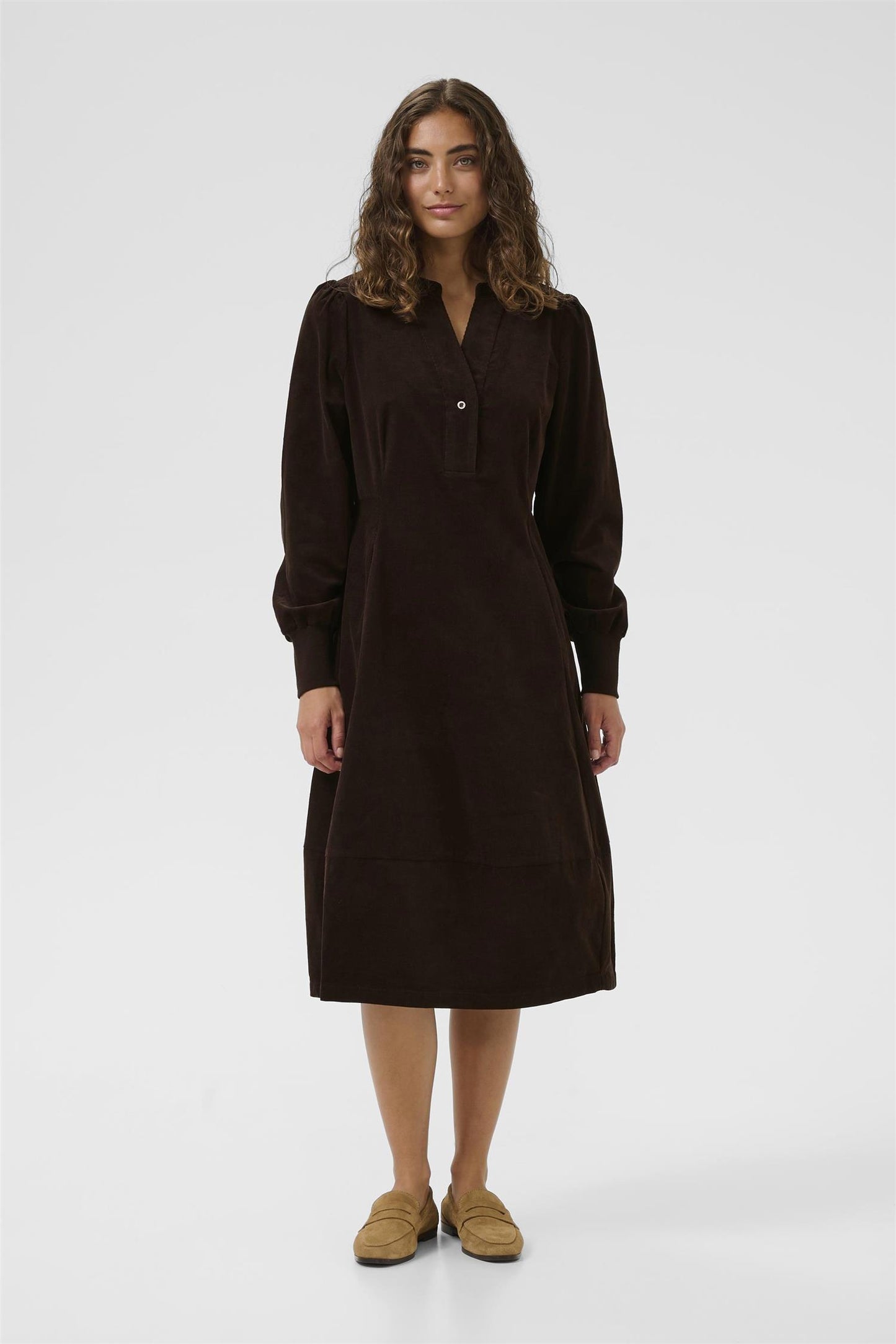 Culture Rhaena LS Dress Coffee Bean