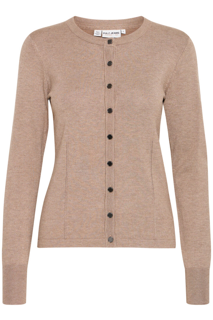 Pulz Sara Cardigan Walnut Melange