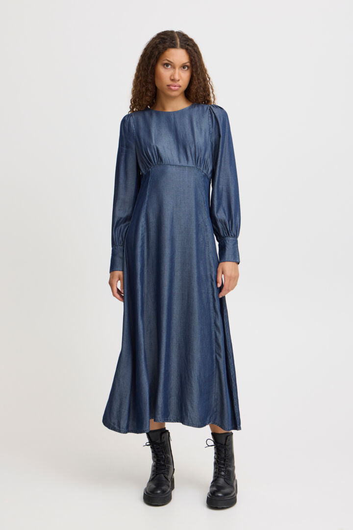 Pulz Gaja Dress Un-Washed Denim