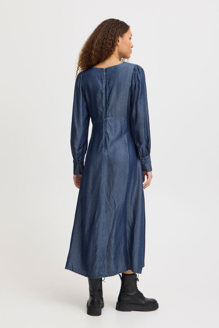 Pulz Gaja Dress Un-Washed Denim