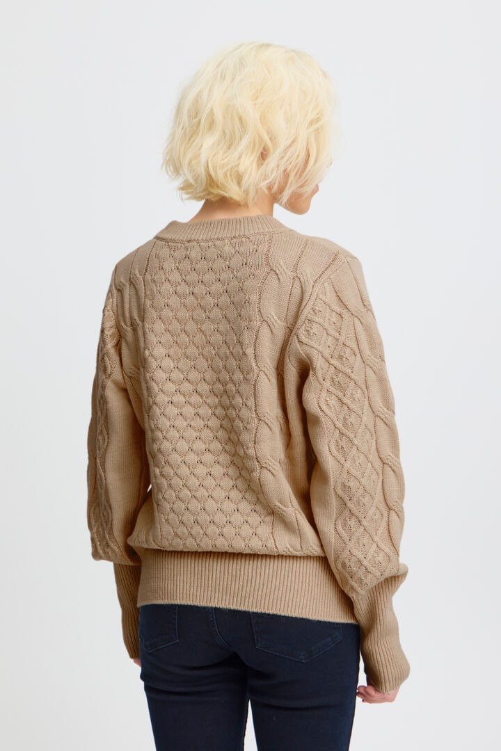 Pulz Tajana Pattern Pullover Irish Cream