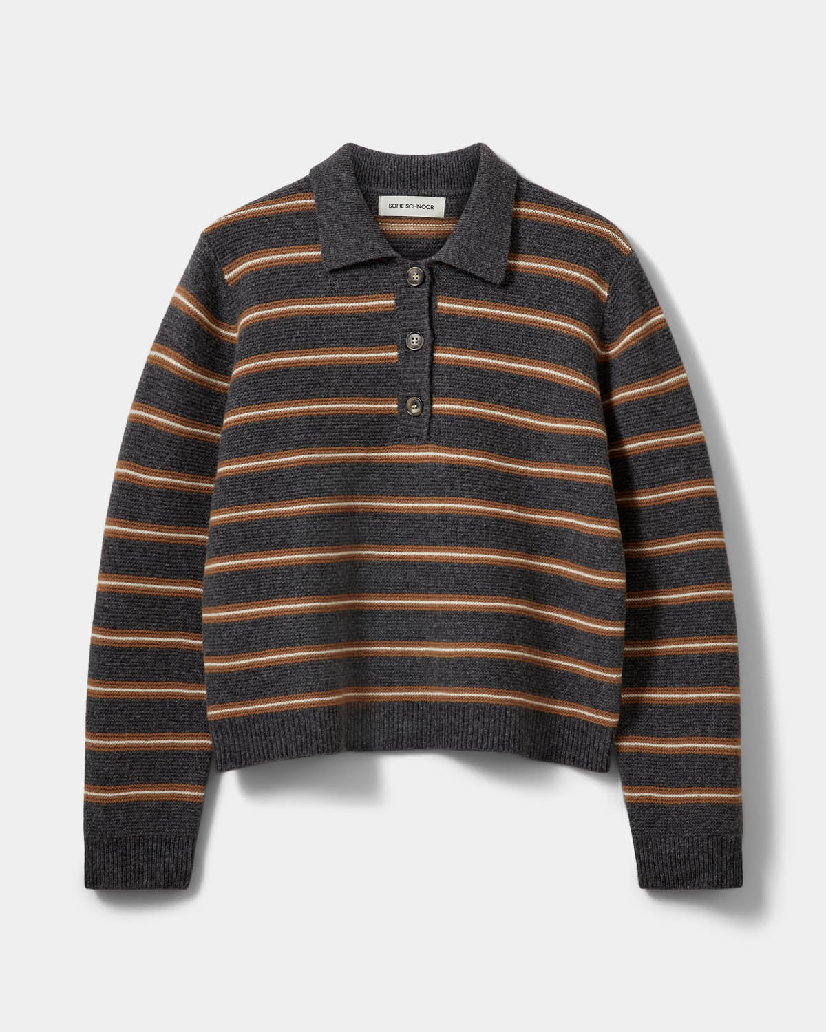 Sofie Schnoor Storma Striped Knit Dark Grey Melange