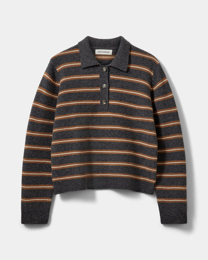 Sofie Schnoor Storma Striped Knit Dark Grey Melange