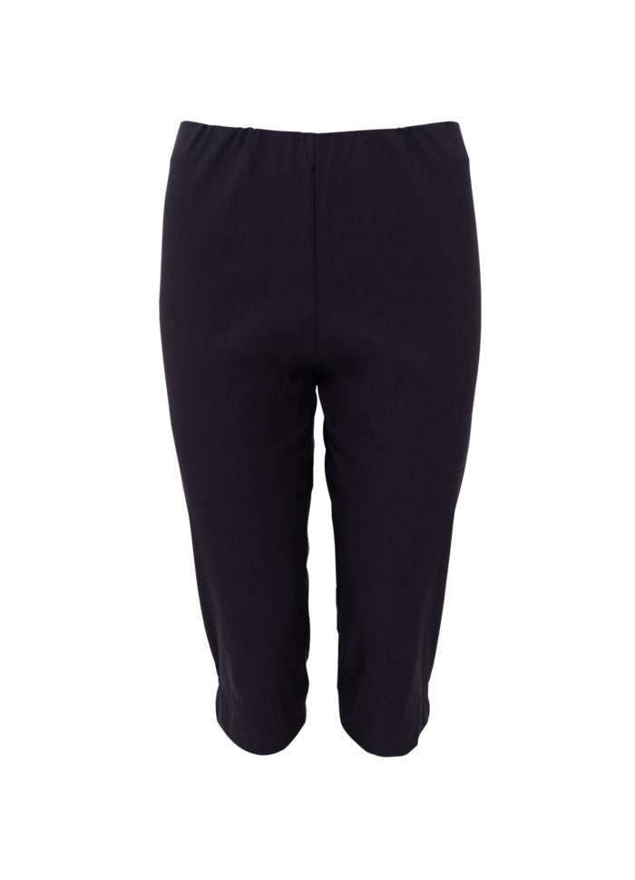 Black Colour Beate Capri Pant Black