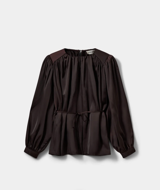Sofie Schnoor Marthea Ballon Sleeve Blouse Burgunder