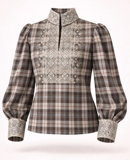 Nord Nordlys Bluse Flanell m/ Puff