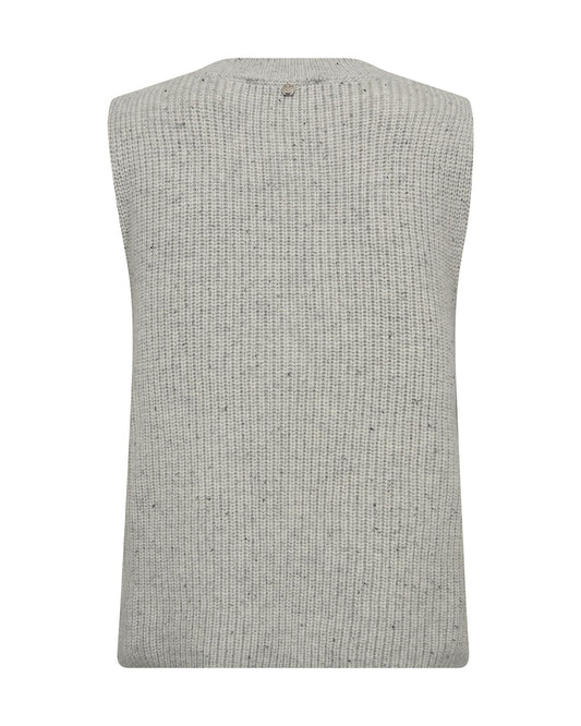 Mos Mosh Zhara Thyra Knit Vest Light Grey Melange