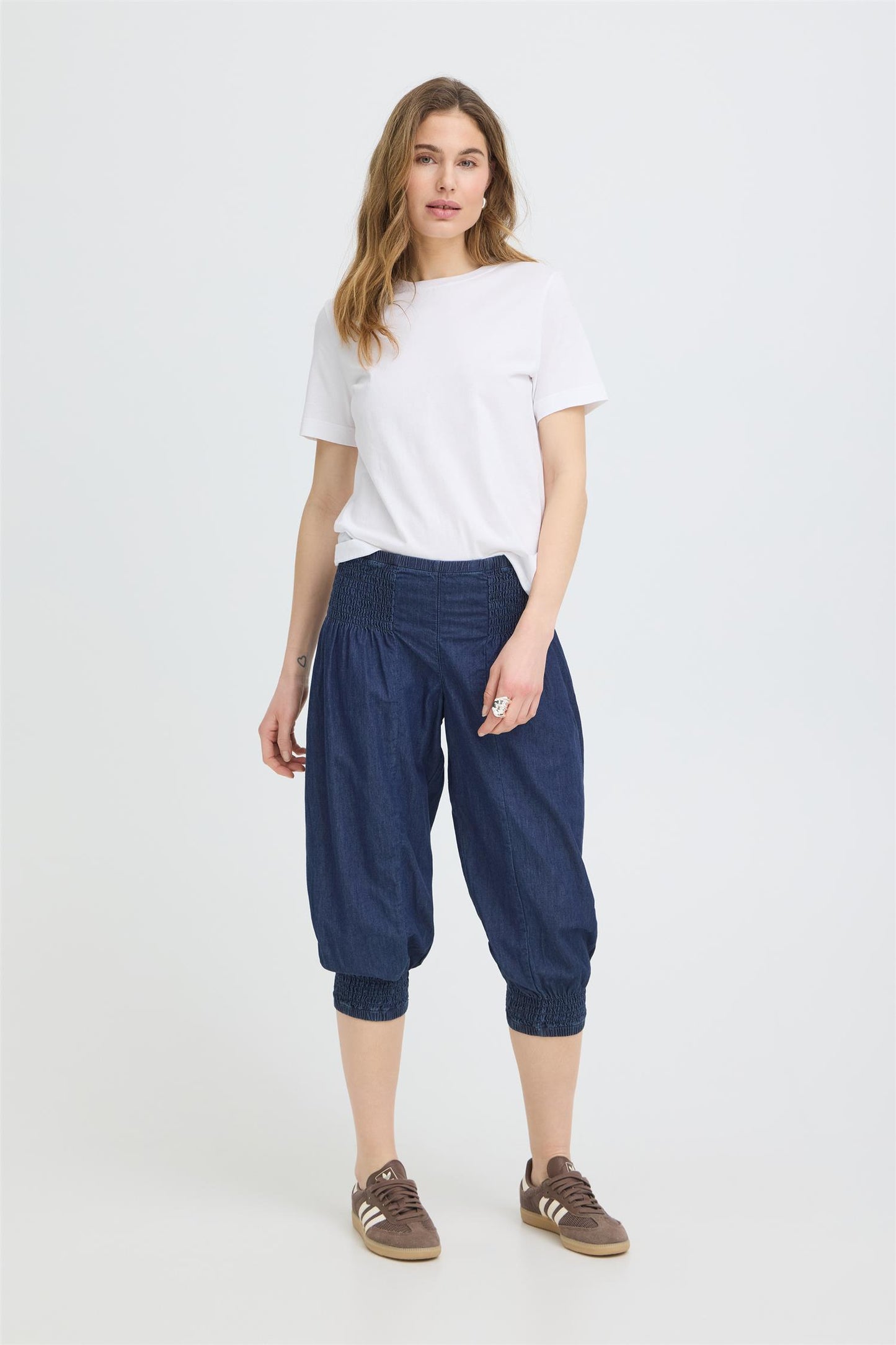 Pulz Jill Denim Capri Dark Blue