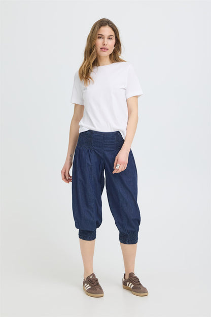 Pulz Jill Denim Capri Dark Blue