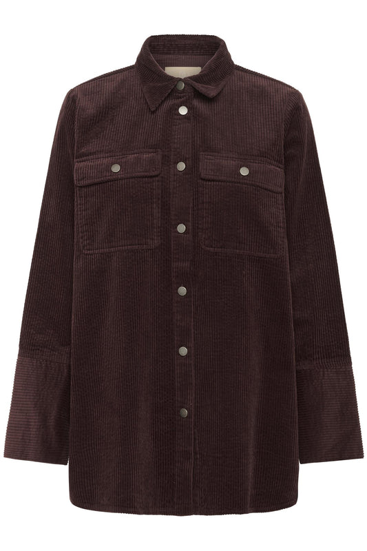 Culture Baela Klay Shirt Jacket Bitter Chocolate