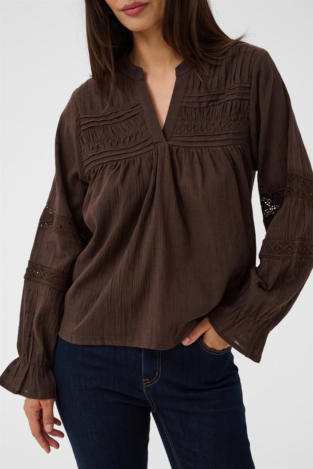 Culture Nela Blouse Coffee Bean
