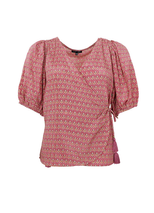 Black Colour Luna Puff Sleeve Wrap Indie Berry