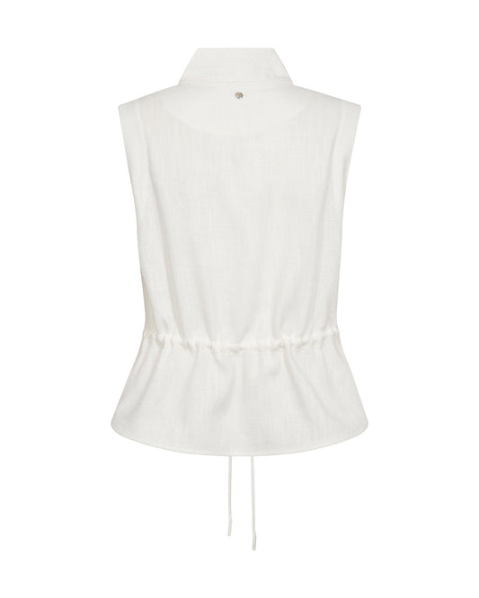 Mos Mosh Lelo Ramie Vest Ecru