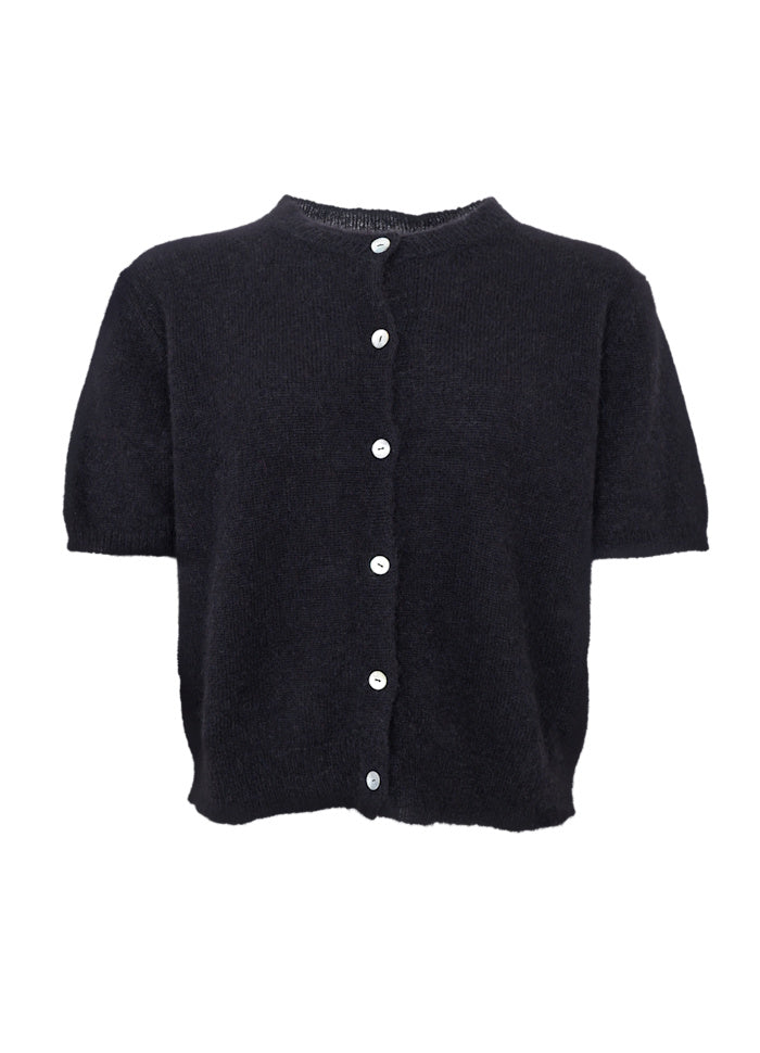 Black Colour Dell SS Cardigan Black