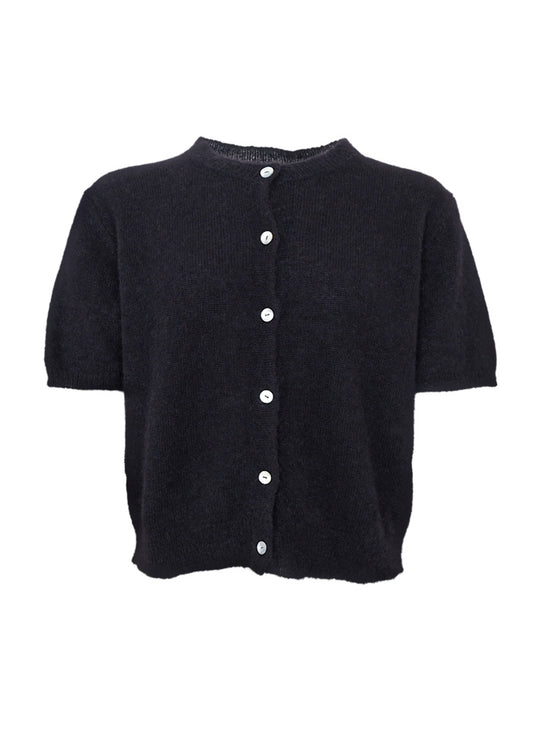 Black Colour Dell SS Cardigan Black