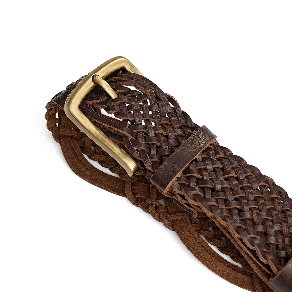 Depeche Weave Belt Dark Brown