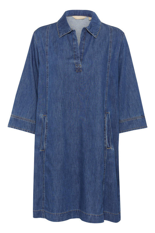 Culture Pin Arpa Dress Dark Blue Wash