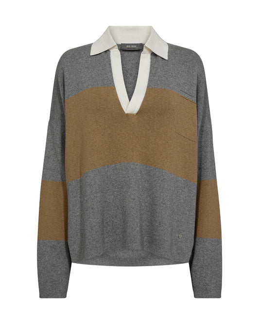 Mos Mosh Wylle Tani Bold Stripe Knit True Camel