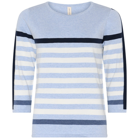 Skovhuus Genser m/ 3/4 arm Light Blue Melange