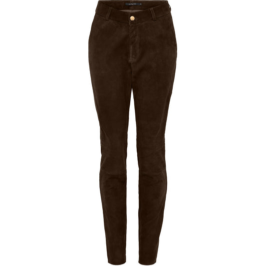 Notyz Suede Leggings Chocolate Brown