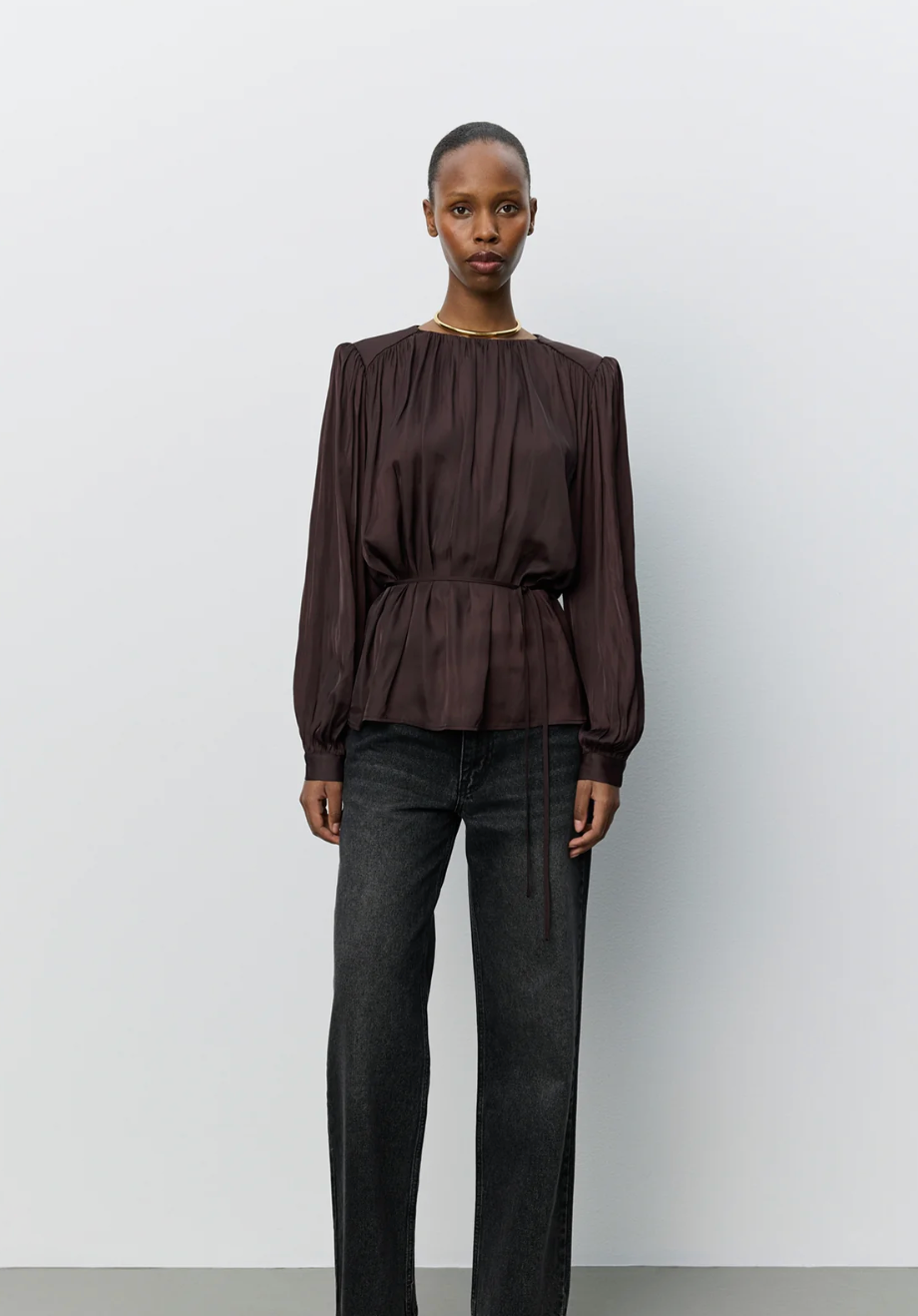 Sofie Schnoor Marthea Ballon Sleeve Blouse Burgunder