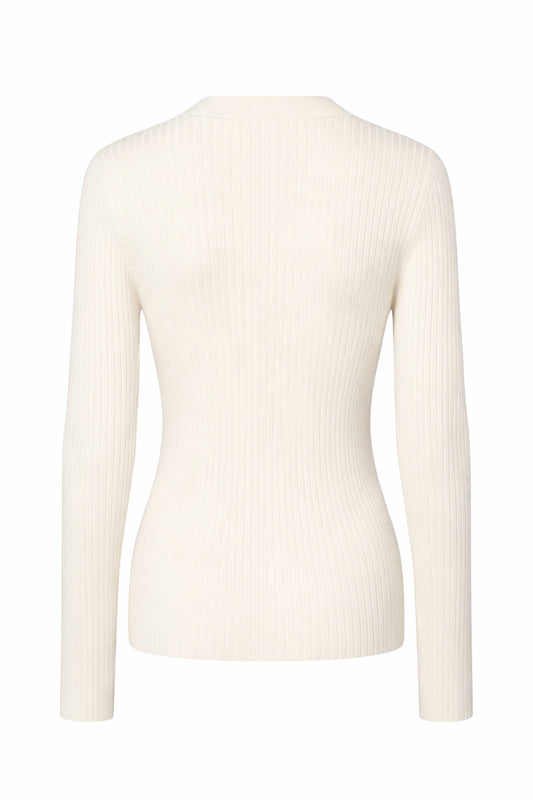 Rue de Femme Lope Knit Cardigan White