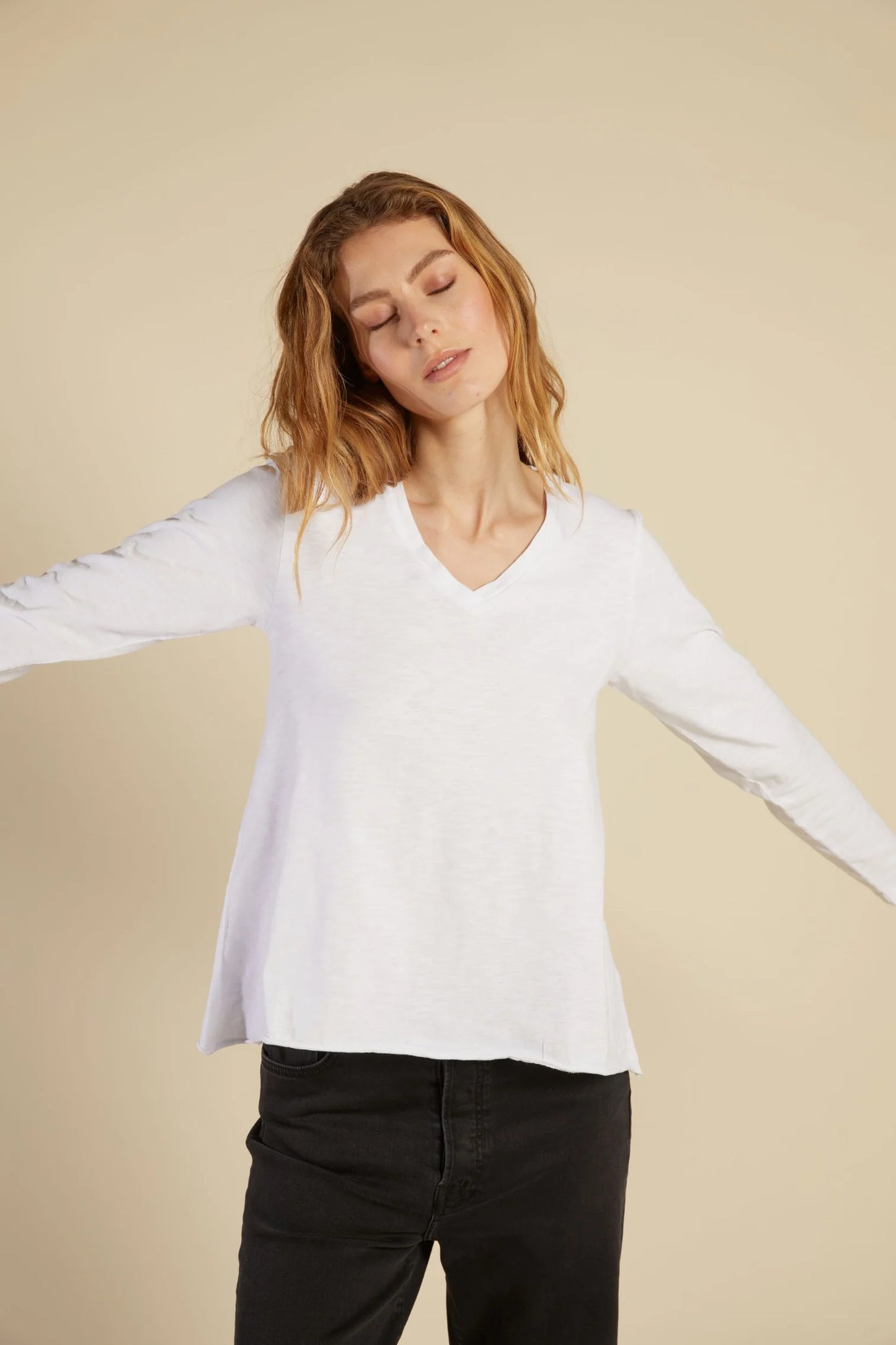 Line of Oslo Pricilla Longsleeve White