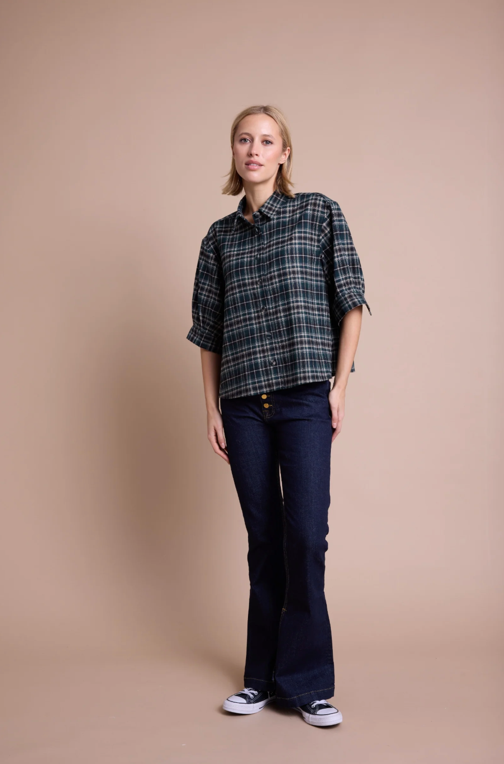 Line of Oslo Girl Check Green