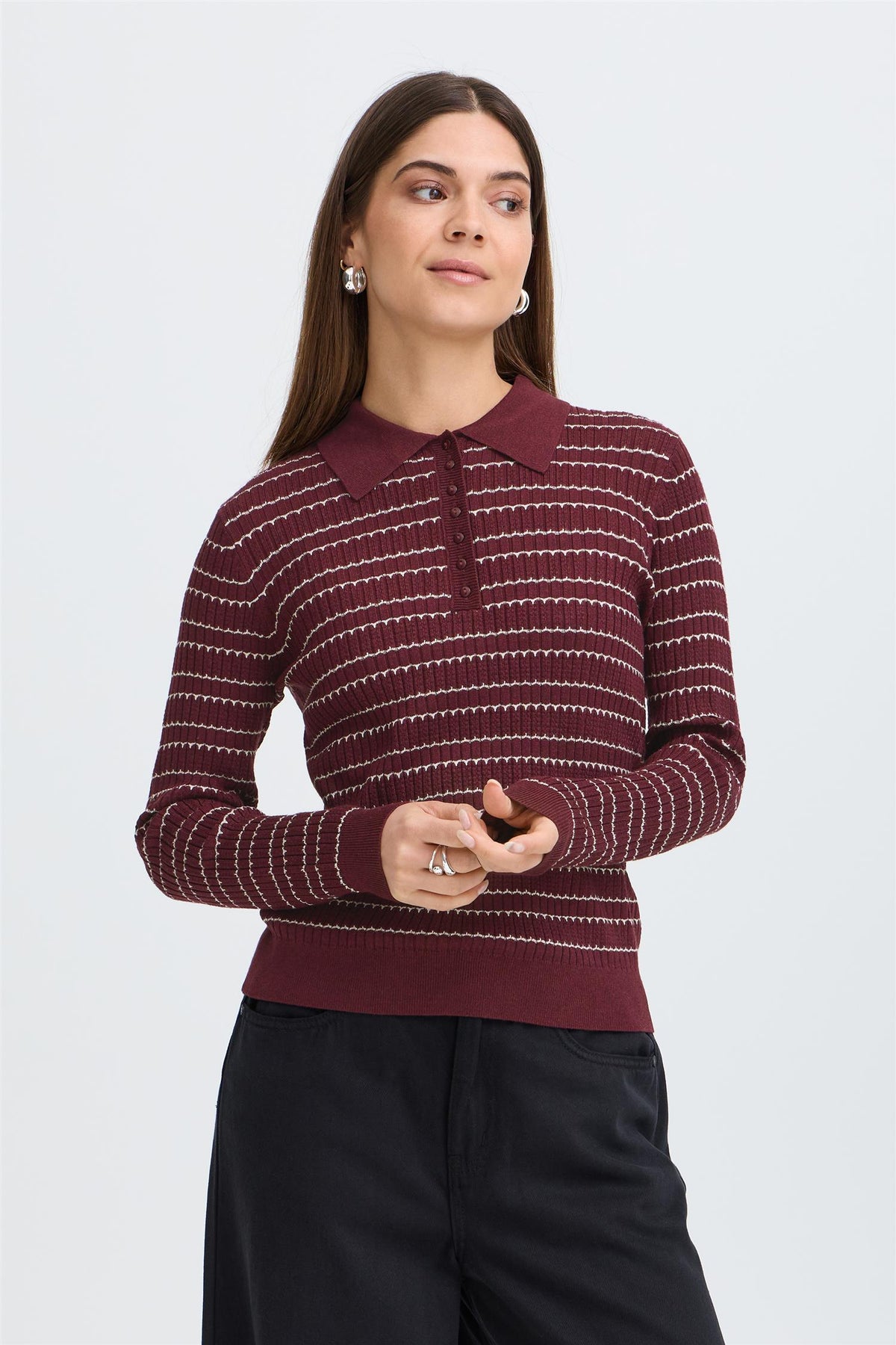 Pulz Sara Polo Pullover Port Royale
