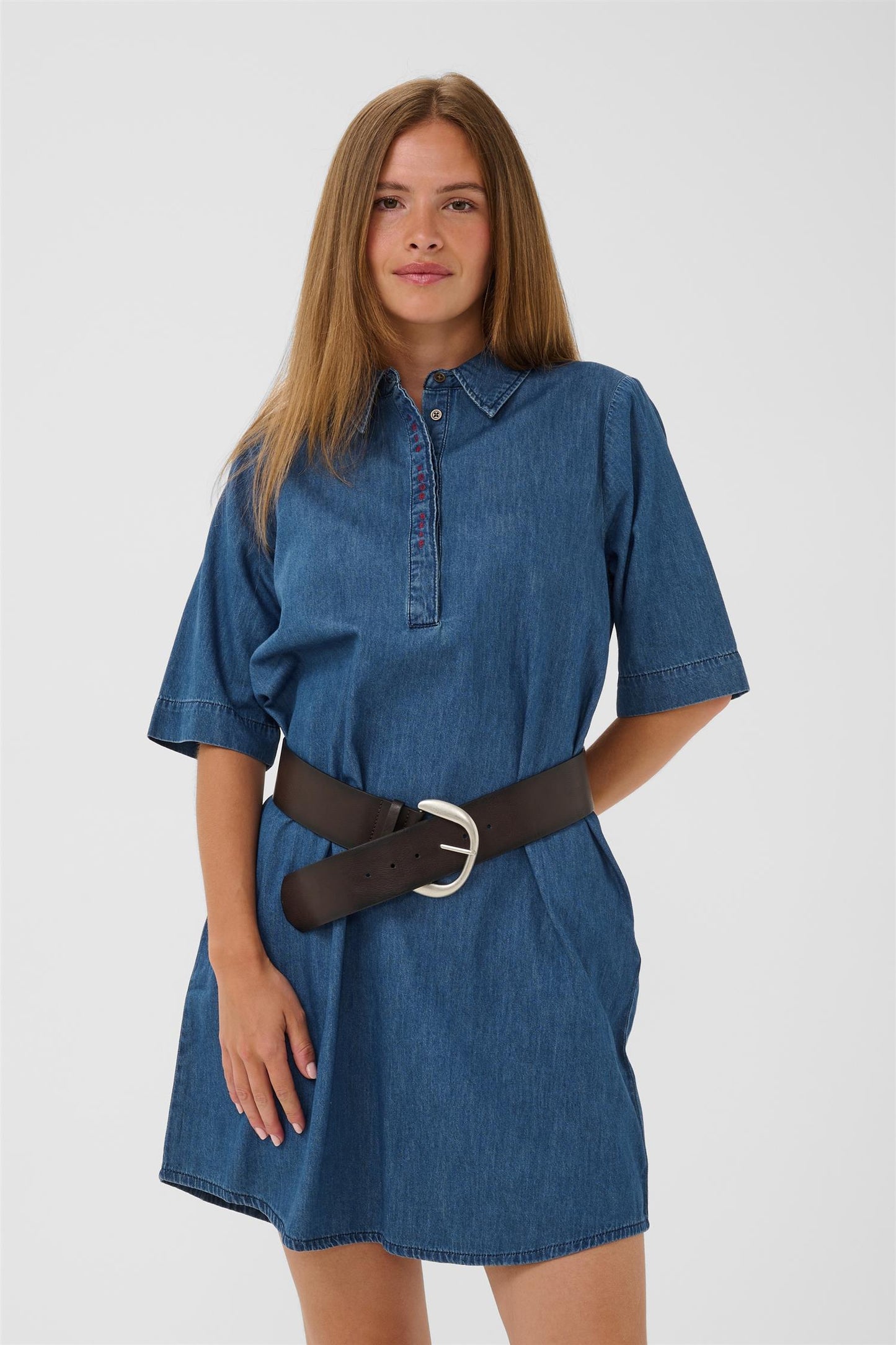 Culture Maxy Arpa Dress Dark Blue Wash
