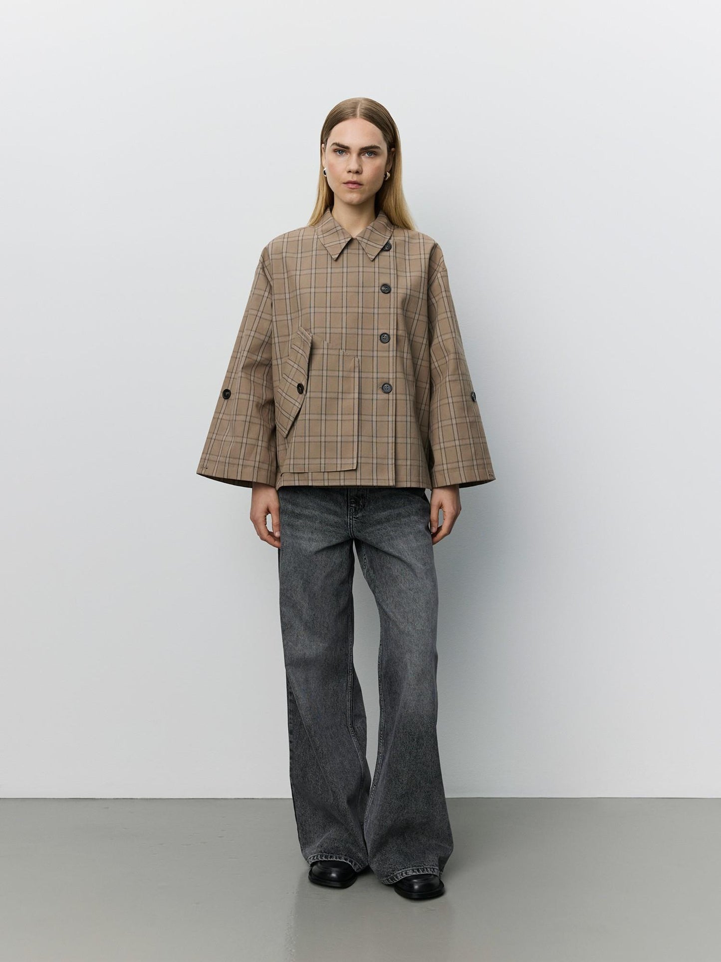 Sofie Schnoor Agatha Check Jacket Light Brown