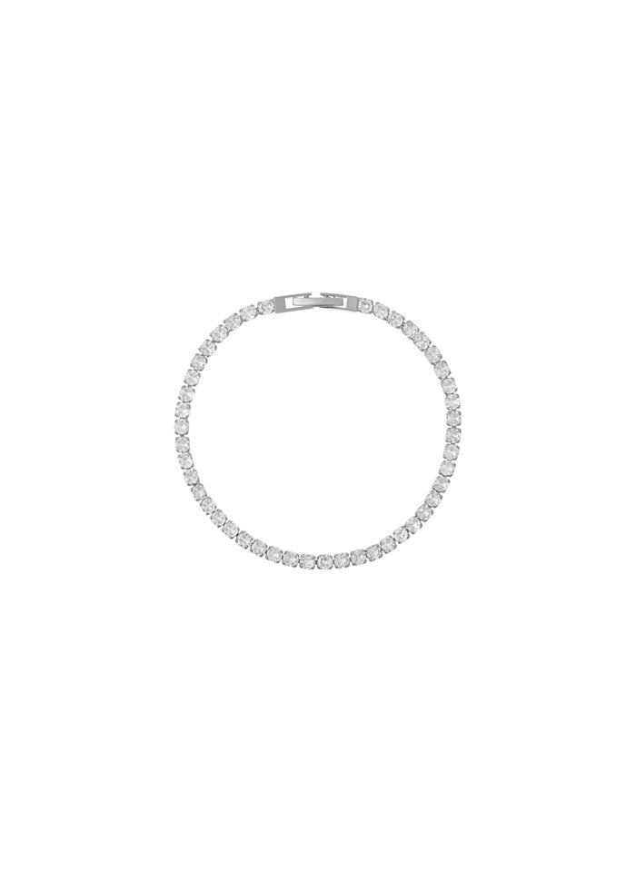 Orelia Crystal Tennis Bracelet Silver