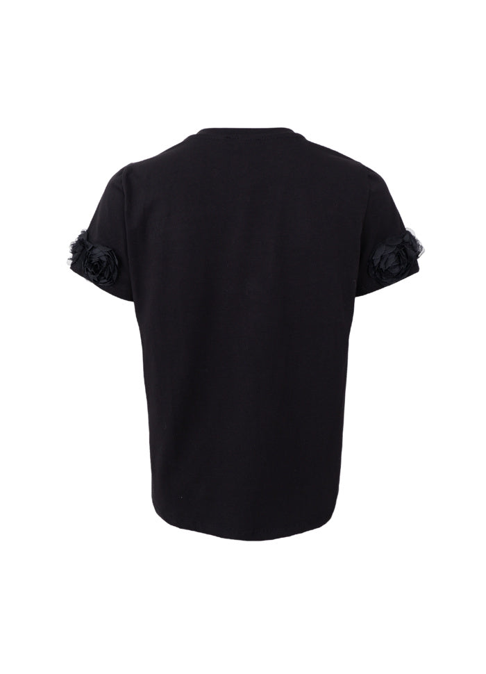 Black Colour BC May Flowerpatch tee black