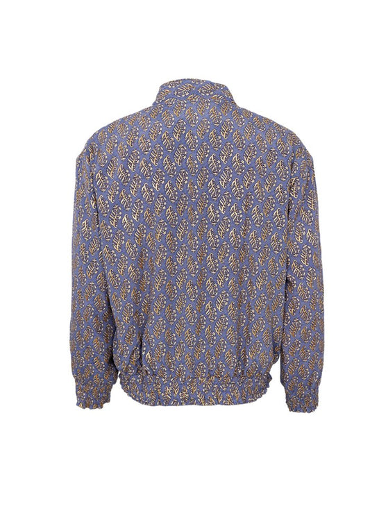Black Colour Luna Reversible Bomber Jacket Blue Mist