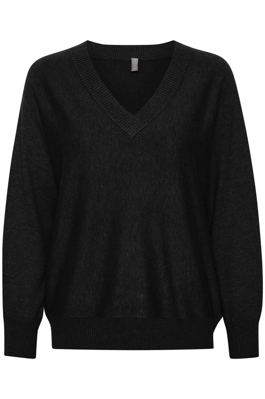 Culture Annemarie V-neck Pullover Black