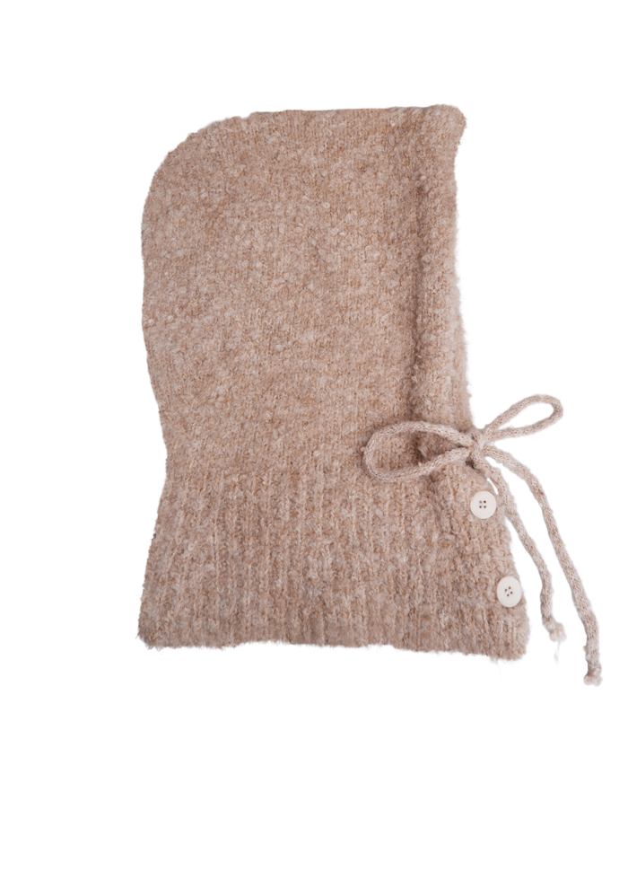 Black Colour Willow Balaclava Hat Creme