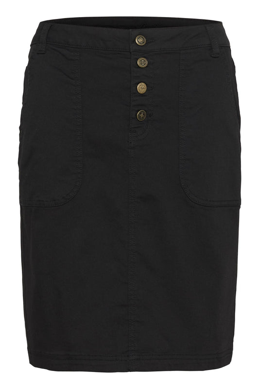 Culture Bentha Button Skirt Black