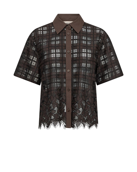 Mos Mosh Lia Checko SS Lace Shirt Delicioso